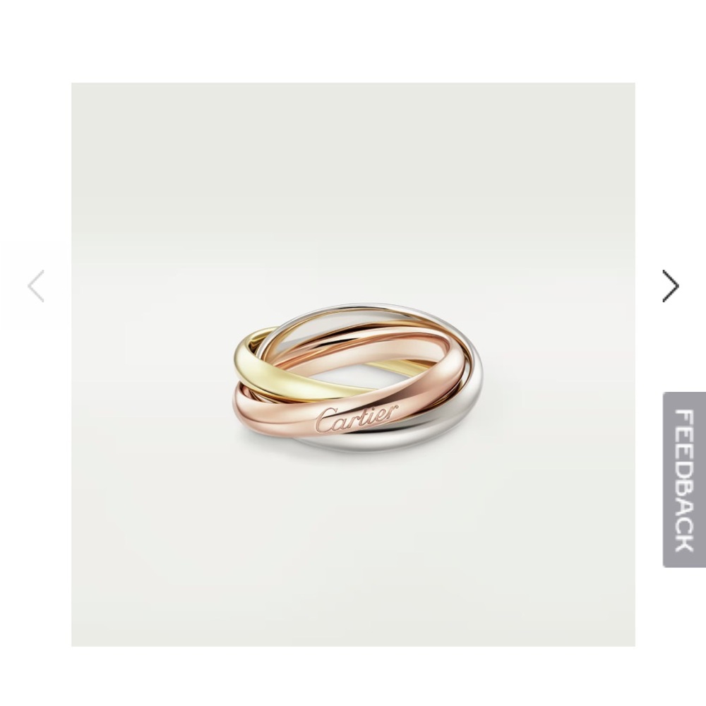 Cartier Gold and Silver Interlocked Ring